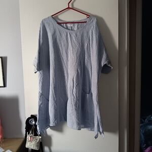 ARKITECT JUDY HAZBUN Lagenlook Trapeze Cotton Dress XL